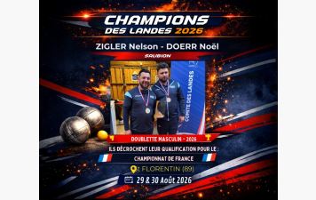 DOUBLETTE MASCULIN 2026