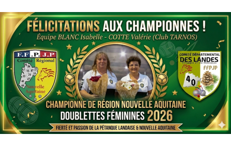 CHAMPIONNAT REGION DOUBLETTE FEMININ
