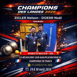 DOUBLETTE MASCULIN 2026
